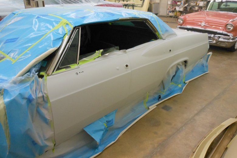 After blocking everything we masked it up and put the body in its first coat of primer.