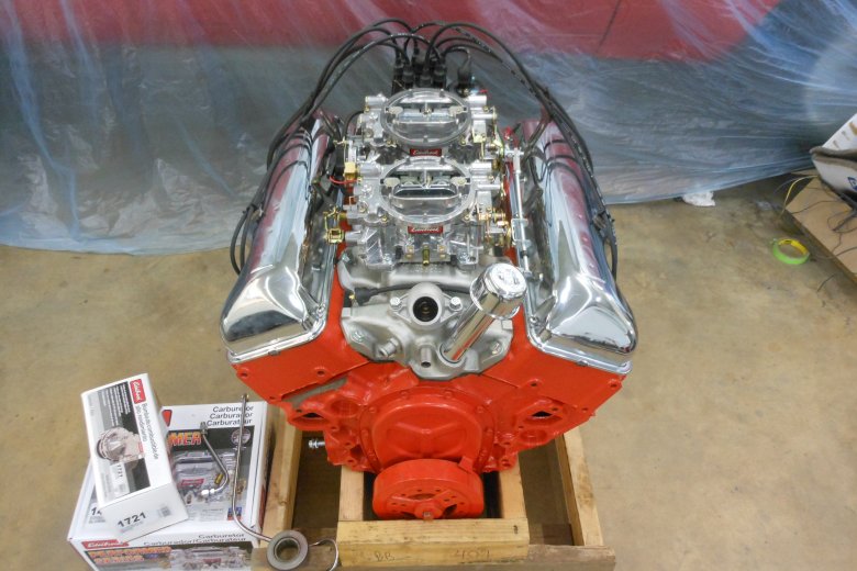 Here is the El Camino's new engine, a 409.