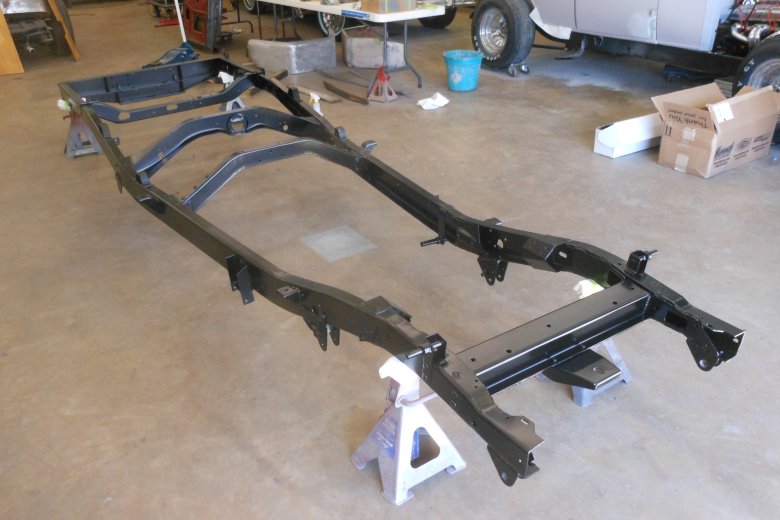 Here we just got the frame back from powder coating and it looks great!