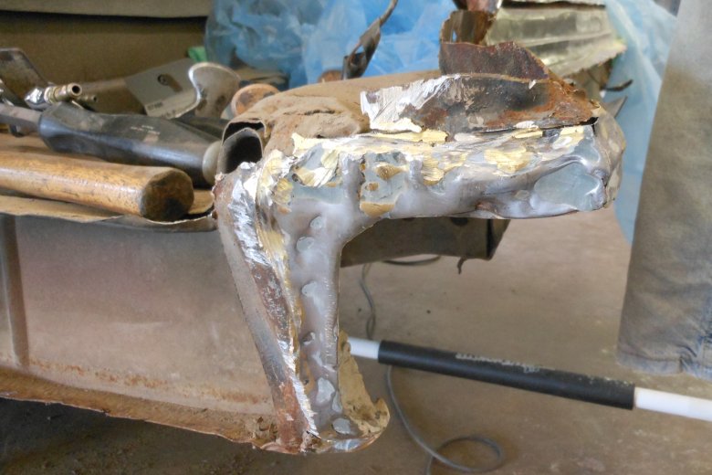 The entire rear end was completely mangled, not to mention brazed together.